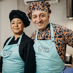 Szef kuchni Antonio Nicastro i Tania Montes de Oca Campbell